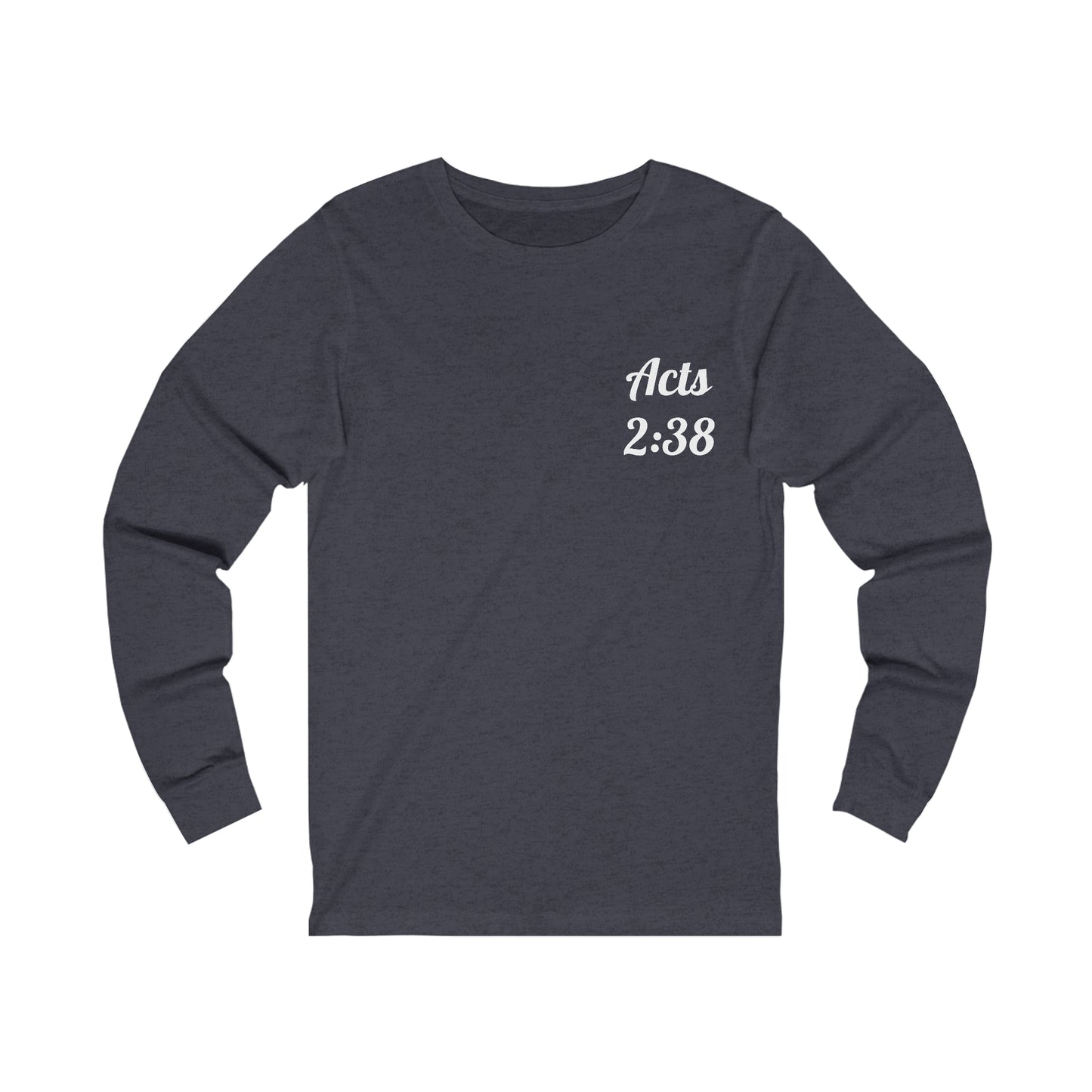Acts2:38 (Dove on back) Unisex Jersey Long Sleeve Tee